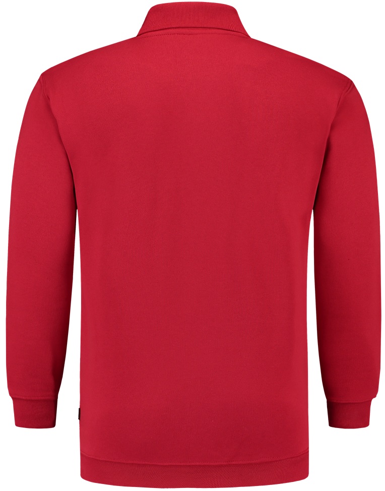 TRICORP-Jobwear, Sweatshirt Polokragen und Bund, Basic Fit, Langarm, 280 g/m², red