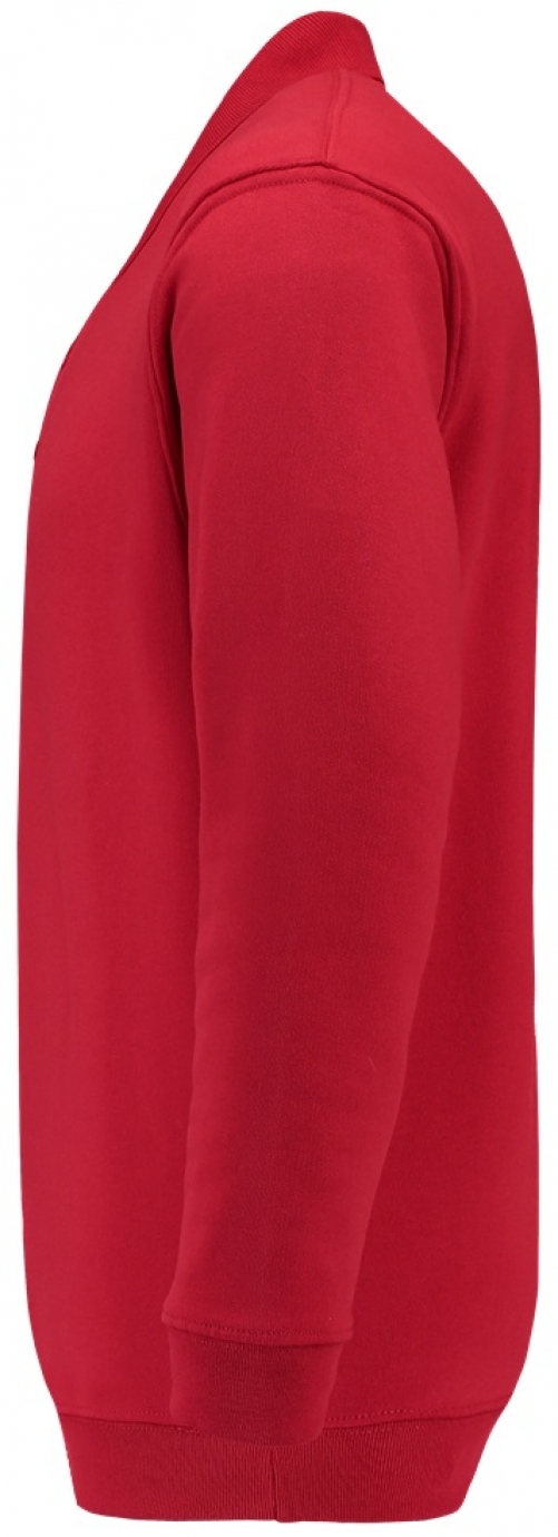 TRICORP-Jobwear, Sweatshirt Polokragen und Bund, Basic Fit, Langarm, 280 g/m², red