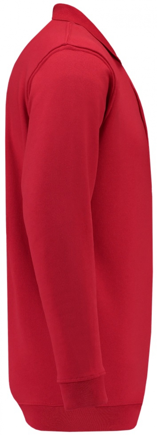 TRICORP-Jobwear, Sweatshirt Polokragen und Bund, Basic Fit, Langarm, 280 g/m², red