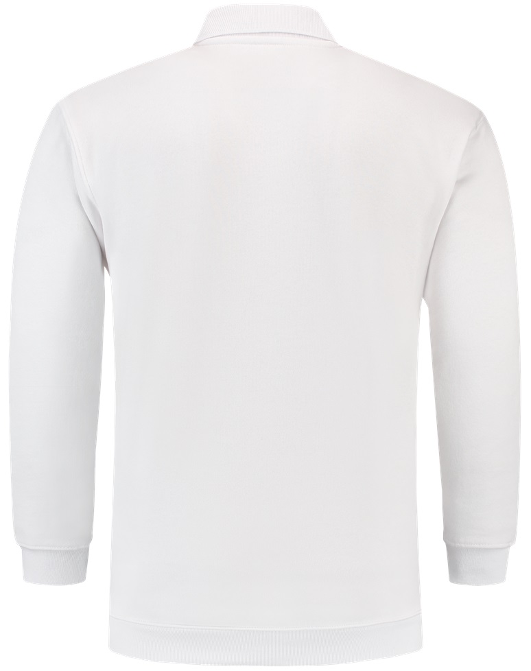 TRICORP-Jobwear, Sweatshirt Polokragen und Bund, Basic Fit, Langarm, 280 g/m², weiß