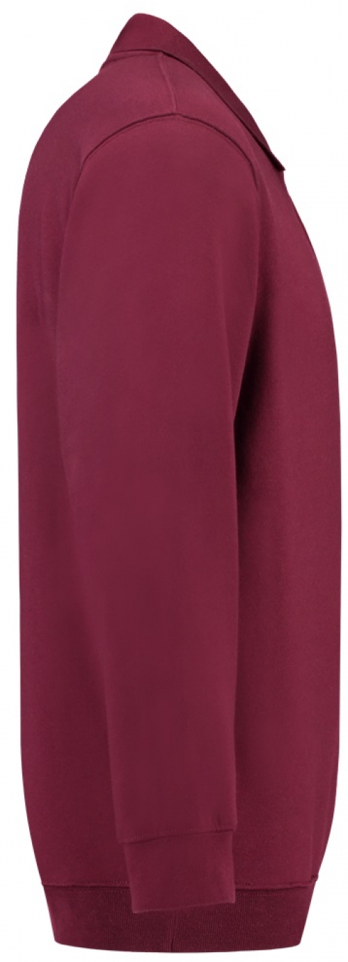 TRICORP-Jobwear, Sweatshirt Polokragen und Bund, Basic Fit, Langarm, 280 g/m², wine