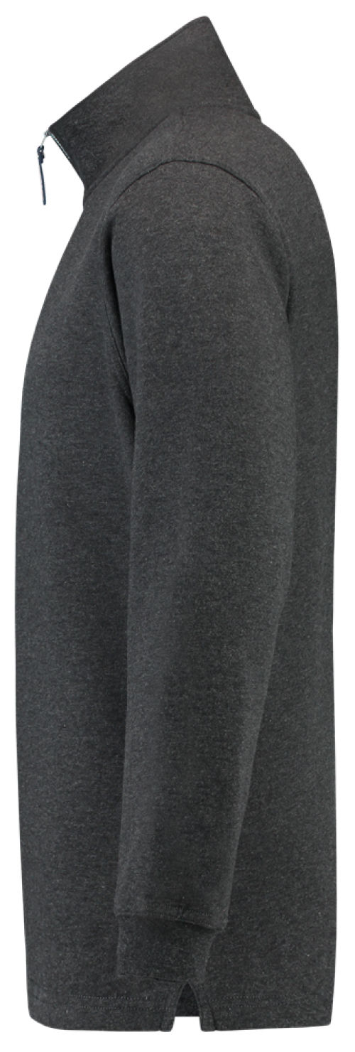 TRICORP-Jobwear, Sweatshirt 1/4-Reissverschluss, Basic Fit, 280 g/m², anthrazit meliert