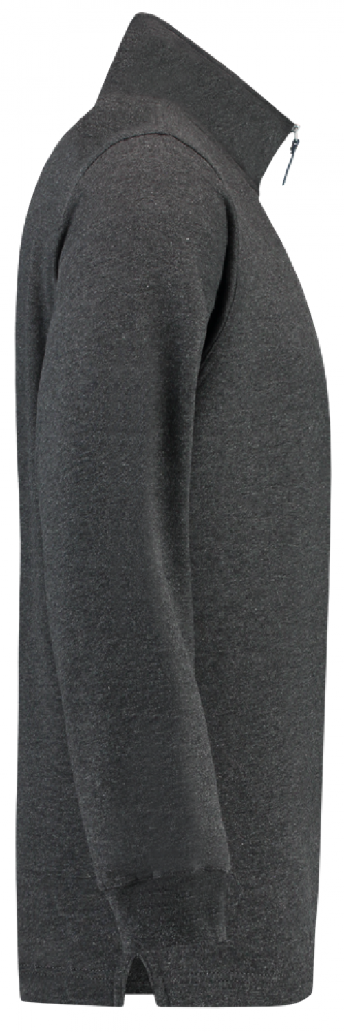 TRICORP-Jobwear, Sweatshirt 1/4-Reissverschluss, Basic Fit, 280 g/m², anthrazit meliert