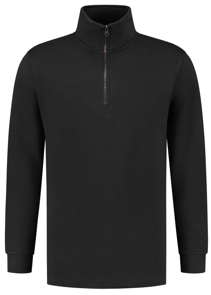 TRICORP-Jobwear, Sweatshirt 1/4-Reissverschluss, Basic Fit, 280 g/m², black