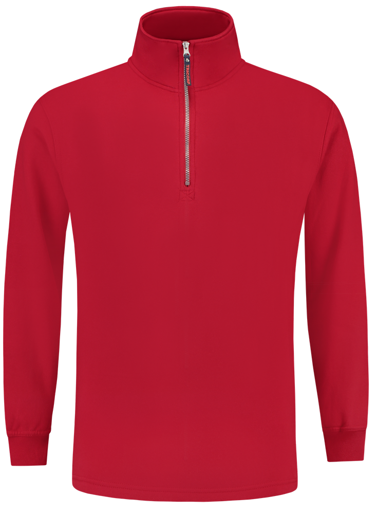 TRICORP-Jobwear, Sweatshirt 1/4-Reissverschluss, Basic Fit, 280 g/m², red