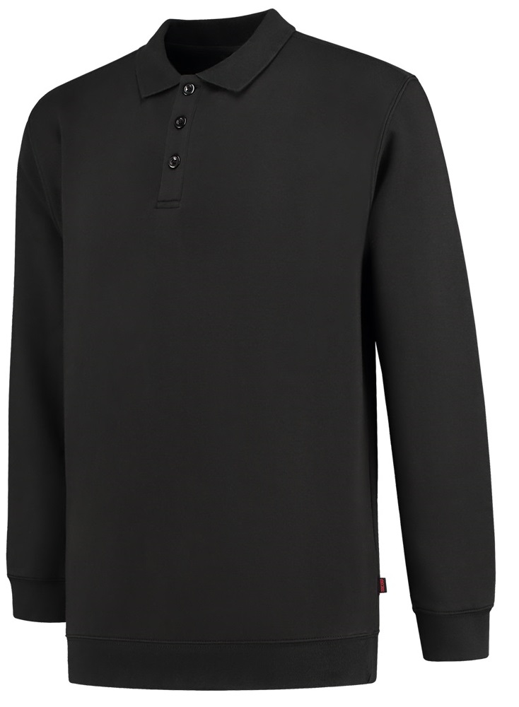 TRICORP-Jobwear, Sweatshirt mit Polokragen, Basic Fit, 280 g/m², black