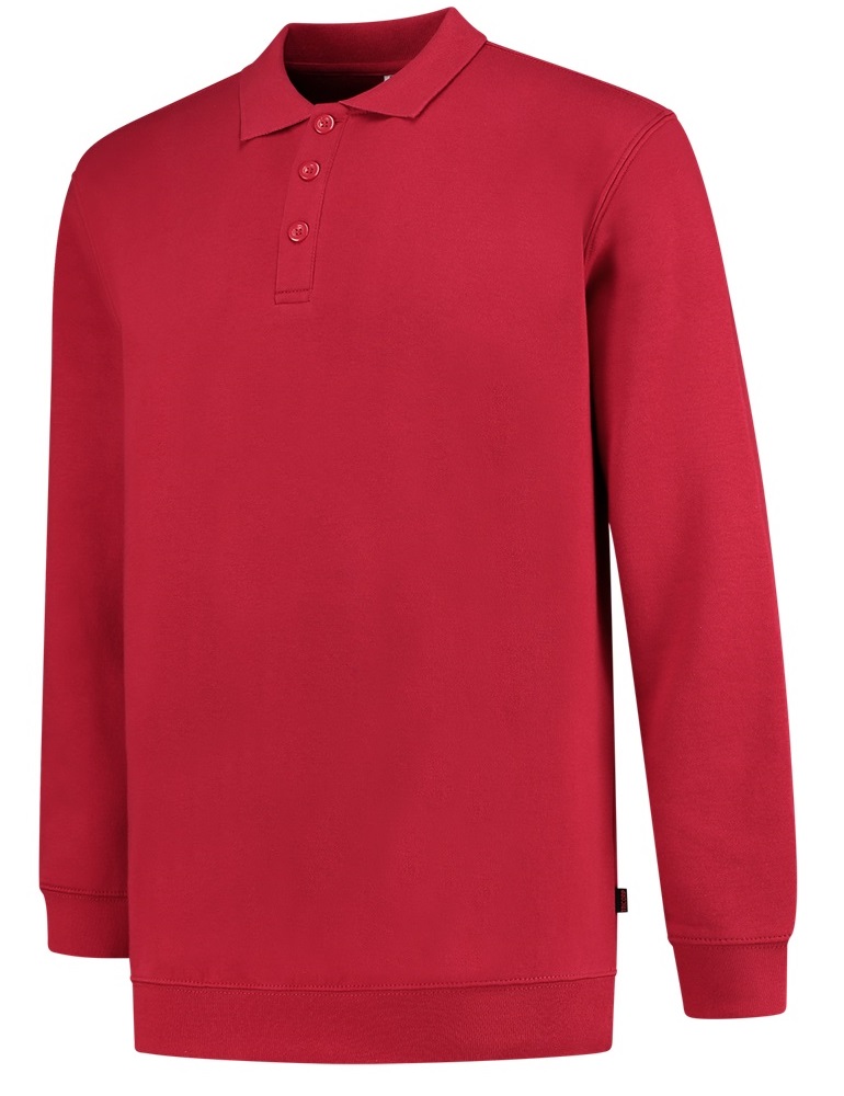 TRICORP-Jobwear, Sweatshirt mit Polokragen, Basic Fit, 280 g/m², red