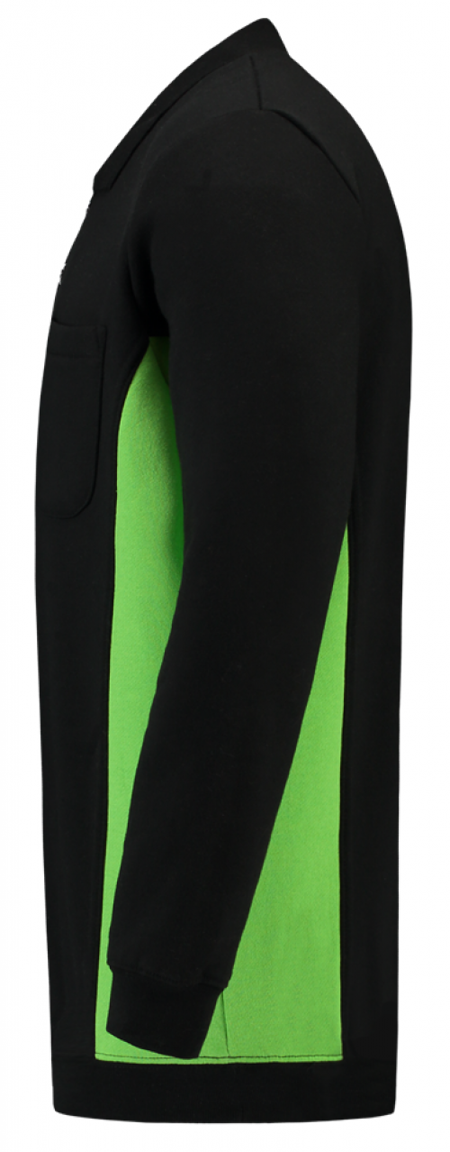 TRICORP-Jobwear, Polosweater, mit Brusttasche, Bicolor, 280 g/m², black-lime