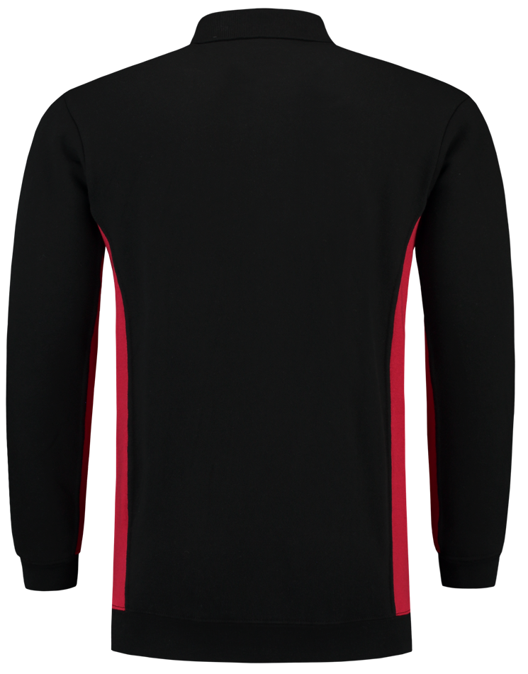 TRICORP-Jobwear, Polosweater, mit Brusttasche, Bicolor, 280 g/m², black-red