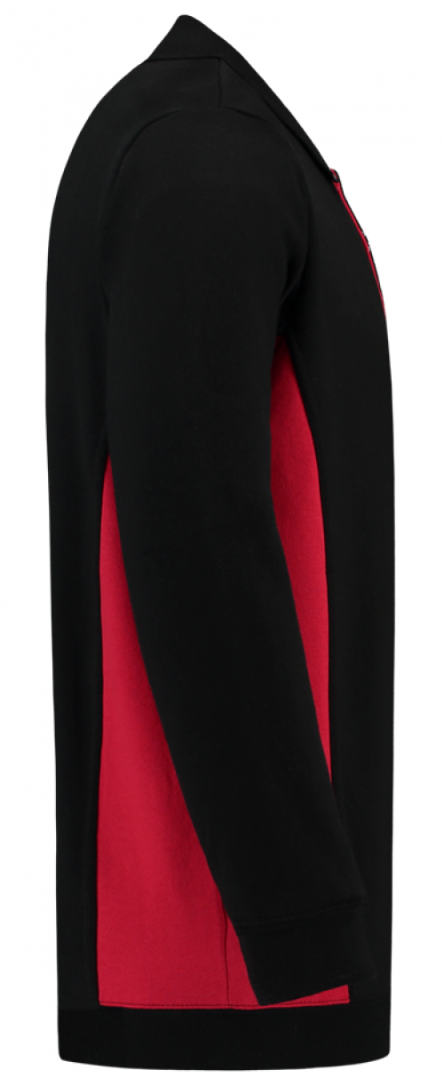 TRICORP-Jobwear, Polosweater, mit Brusttasche, Bicolor, 280 g/m², black-red