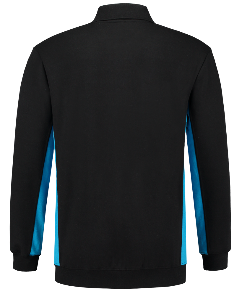 TRICORP-Jobwear, Polosweater, mit Brusttasche, Bicolor, 280 g/m², black-turquoise


