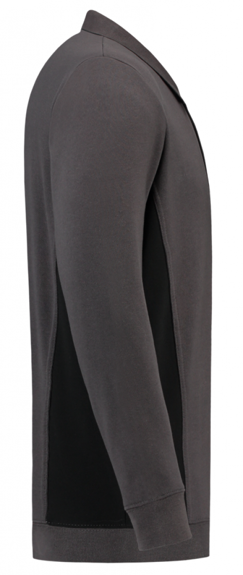 TRICORP-Jobwear, Polosweater, mit Brusttasche, Bicolor, 280 g/m², darkgrey-black