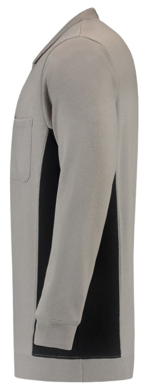 TRICORP-Jobwear, Polosweater, mit Brusttasche, Bicolor, 280 g/m², grey-black