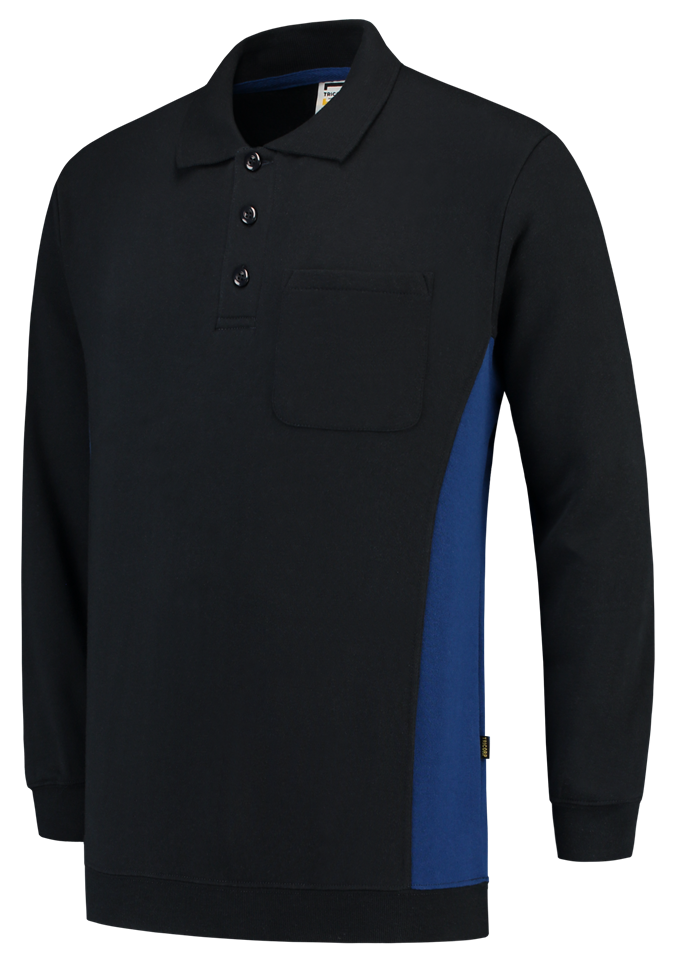TRICORP-Jobwear, Polosweater, mit Brusttasche, Bicolor, 280 g/m², navy-royalblue


