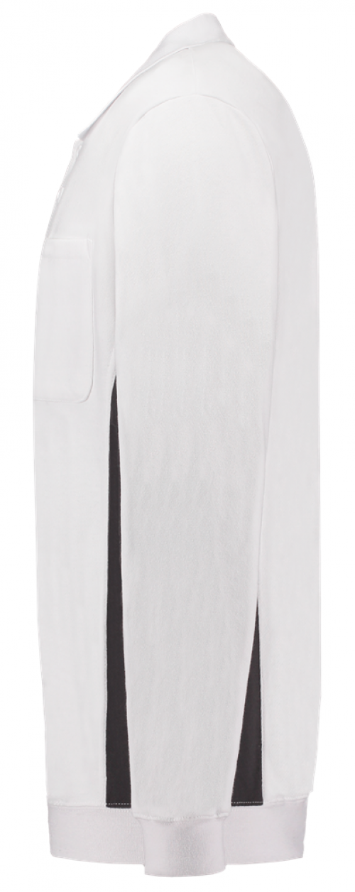 TRICORP-Jobwear, Polosweater, mit Brusttasche, Bicolor, 280 g/m², white-darkgrey