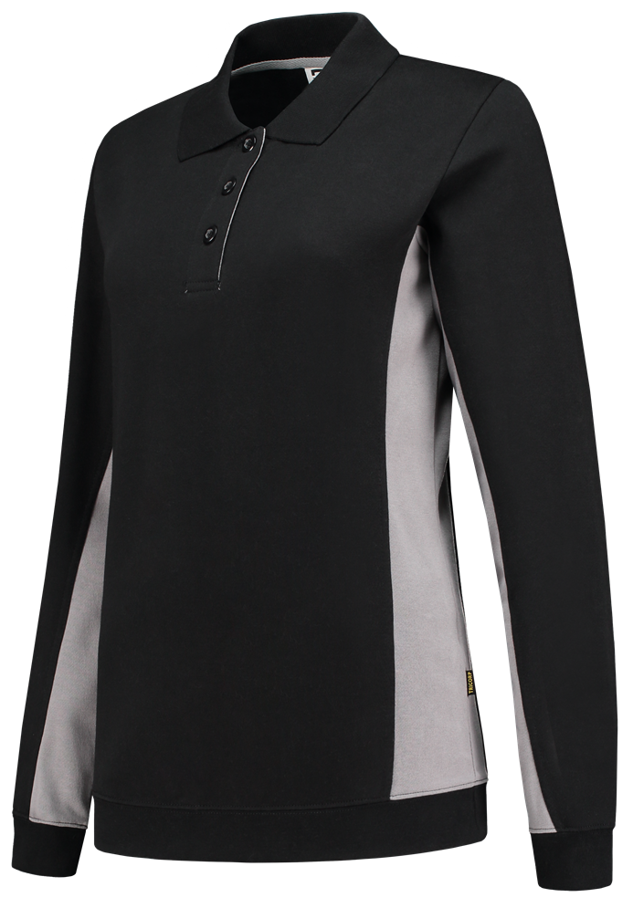 TRICORP-Jobwear, Damen-Sweatshirt mit Polokragen, 280 g/m², black-grey