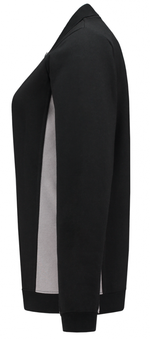 TRICORP-Jobwear, Damen-Sweatshirt mit Polokragen, 280 g/m², black-grey