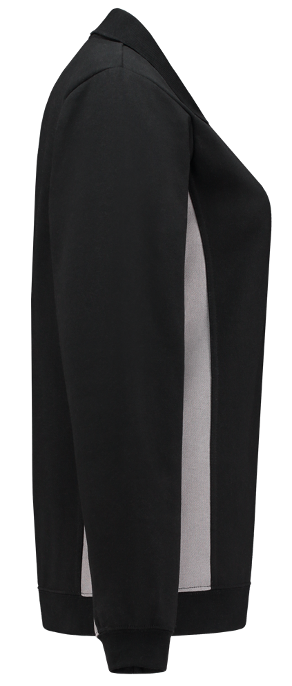 TRICORP-Jobwear, Damen-Sweatshirt mit Polokragen, 280 g/m², black-grey


