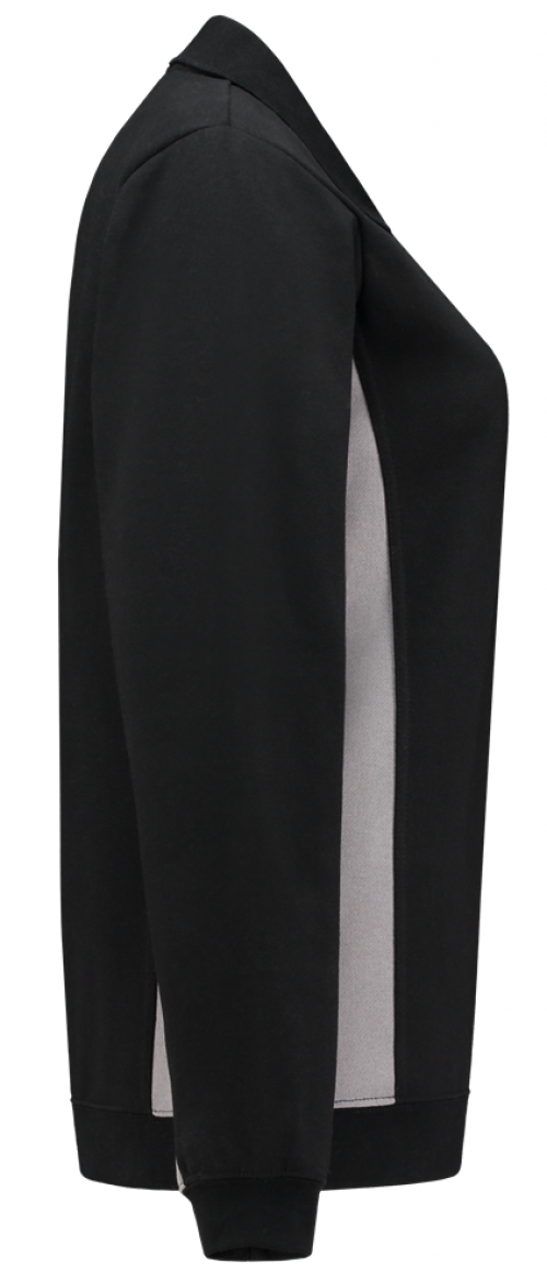 TRICORP-Jobwear, Damen-Sweatshirt mit Polokragen, 280 g/m², black-grey