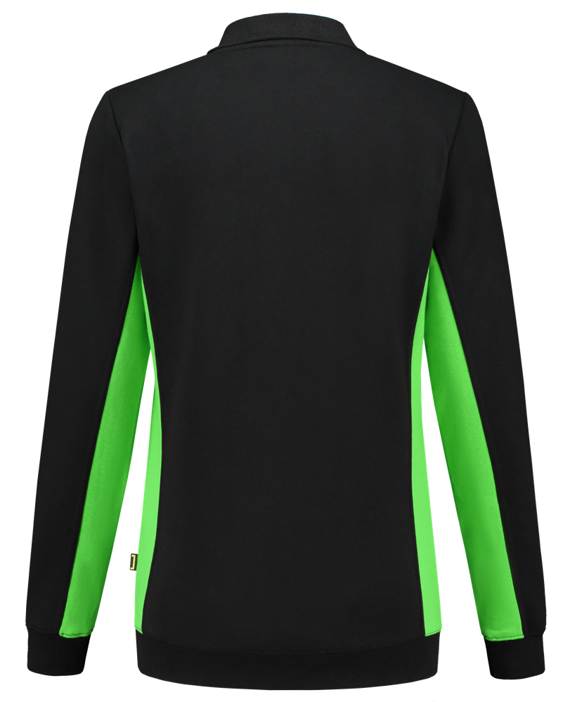TRICORP-Jobwear, Damen-Sweatshirt mit Polokragen, 280 g/m², black-lime