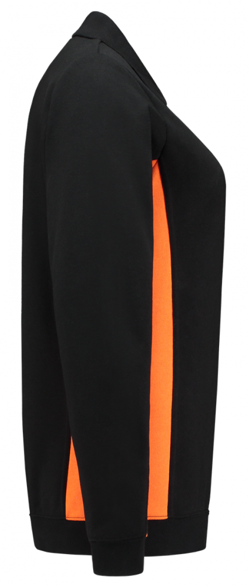 TRICORP-Jobwear, Damen-Sweatshirt mit Polokragen, 280 g/m², black-orange
