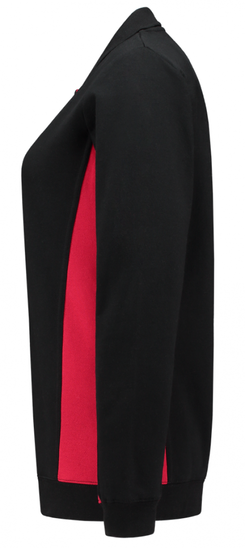 TRICORP-Jobwear, Damen-Sweatshirt mit Polokragen, 280 g/m², black-red