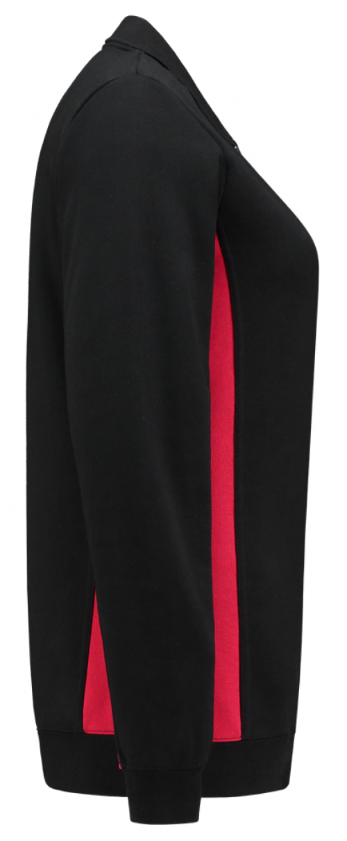 TRICORP-Jobwear, Damen-Sweatshirt mit Polokragen, 280 g/m², black-red