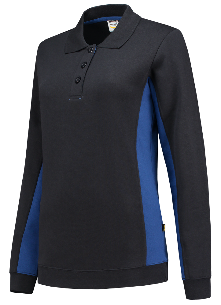 TRICORP-Jobwear, Damen-Sweatshirt mit Polokragen, 280 g/m², navy-royalblue


