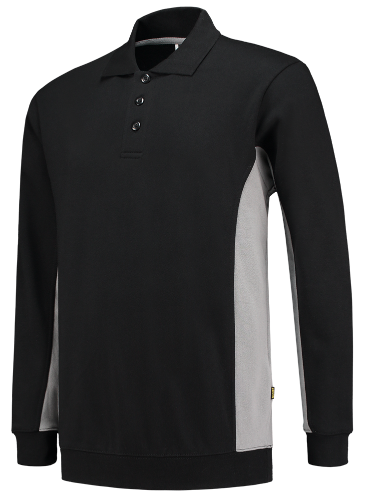 TRICORP-Jobwear, Sweatshirt mit Polokragen, 280 g/m², black-grey