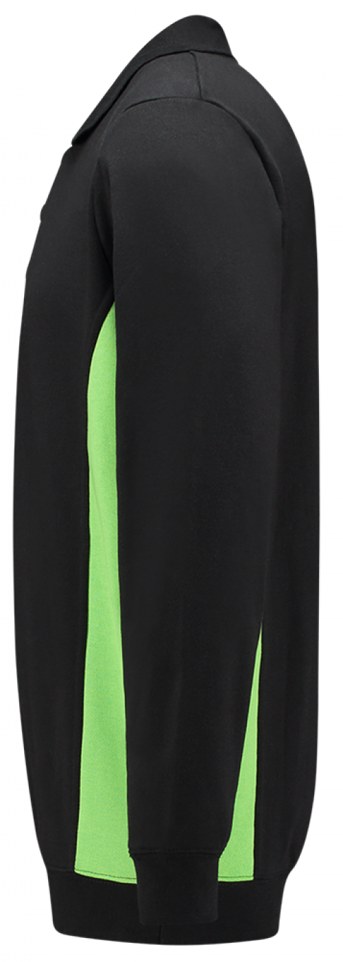 TRICORP-Jobwear, Sweatshirt mit Polokragen, 280 g/m², black-lime