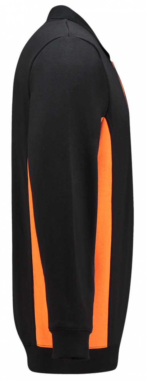 TRICORP-Jobwear, Sweatshirt mit Polokragen, 280 g/m², black-orange