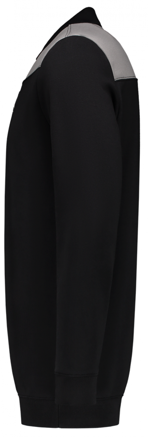 TRICORP-Jobwear, Sweatshirt Polokragen Bicolor, Basic Fit, 280 g/m², black-grey