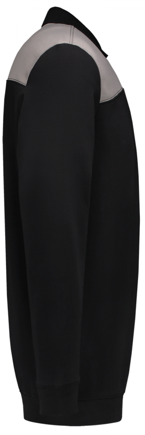 TRICORP-Jobwear, Sweatshirt Polokragen Bicolor, Basic Fit, 280 g/m², black-grey