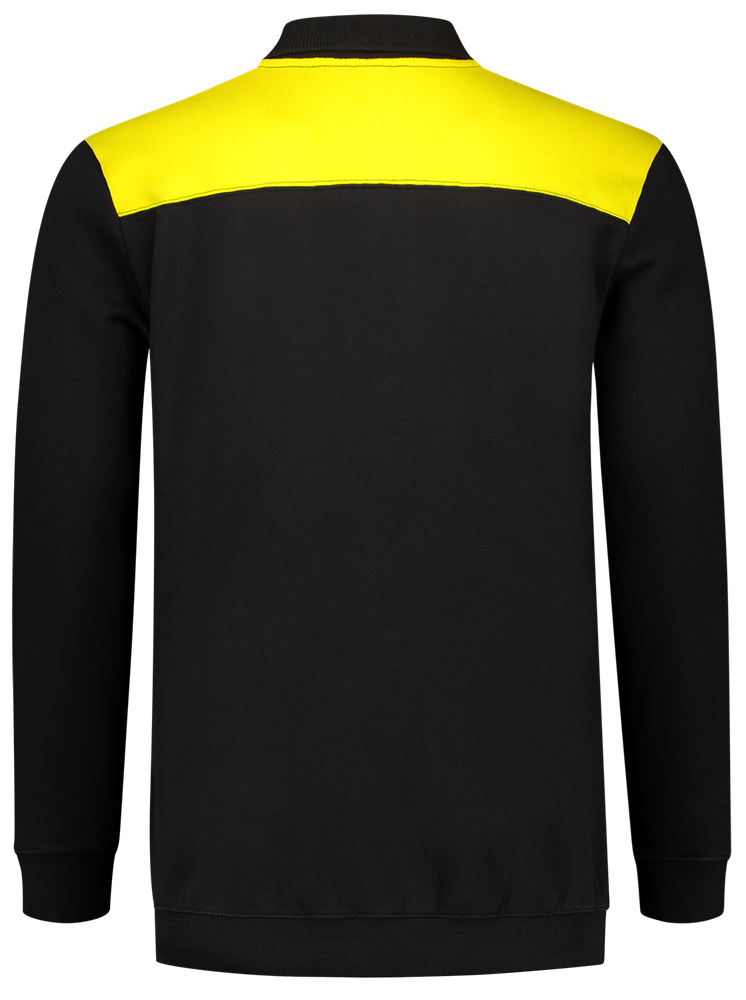 TRICORP-Jobwear, Sweatshirt Polokragen Bicolor, Basic Fit, 280 g/m², black-yellow