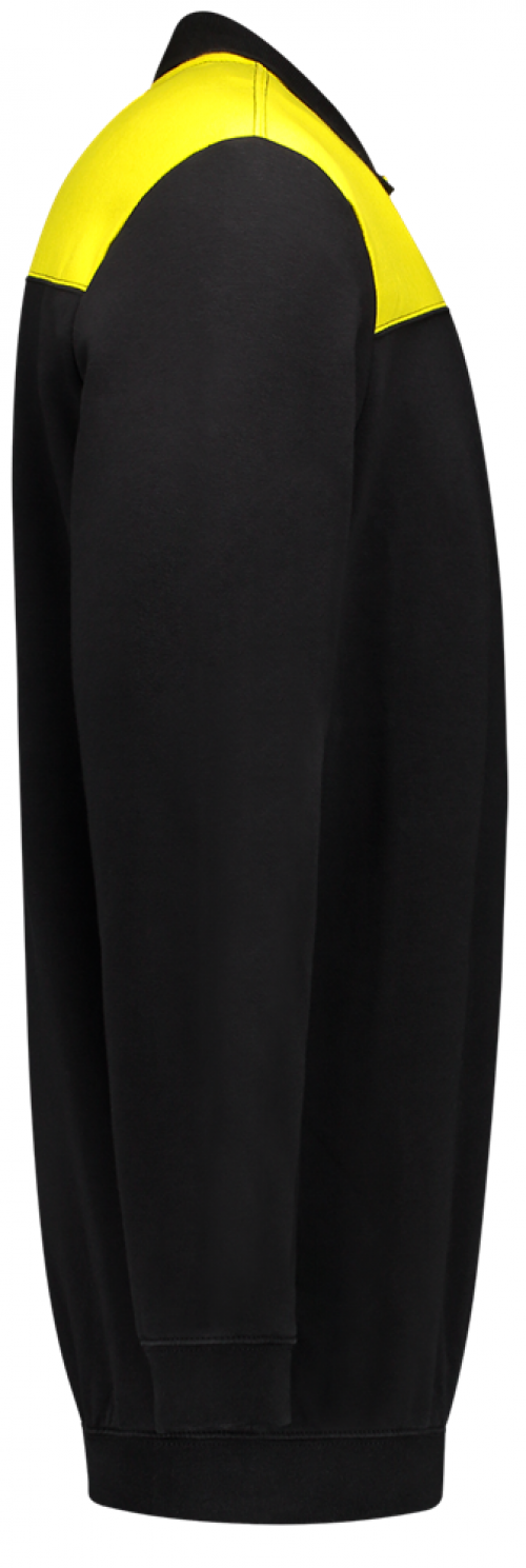 TRICORP-Jobwear, Sweatshirt Polokragen Bicolor, Basic Fit, 280 g/m², black-yellow