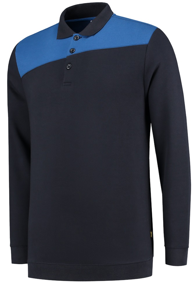 TRICORP-Jobwear, Sweatshirt Polokragen Bicolor, Basic Fit, 280 g/m², navy-royalblue

