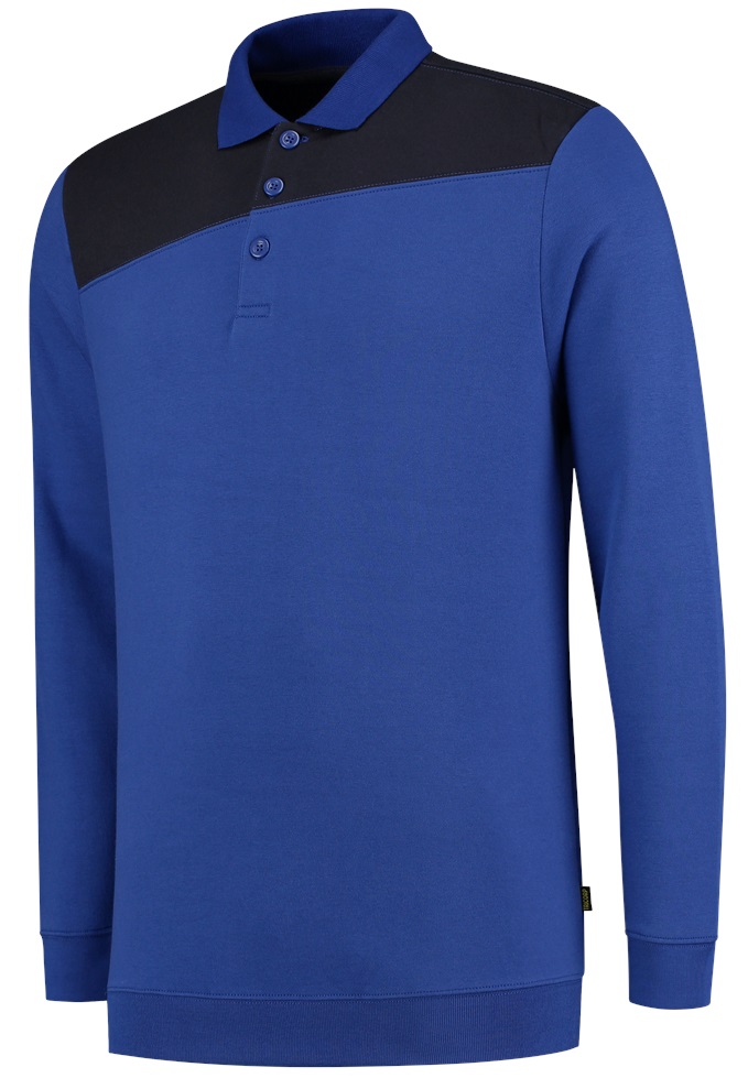TRICORP-Jobwear, Sweatshirt Polokragen Bicolor, Basic Fit, 280 g/m², royalblue-navy

