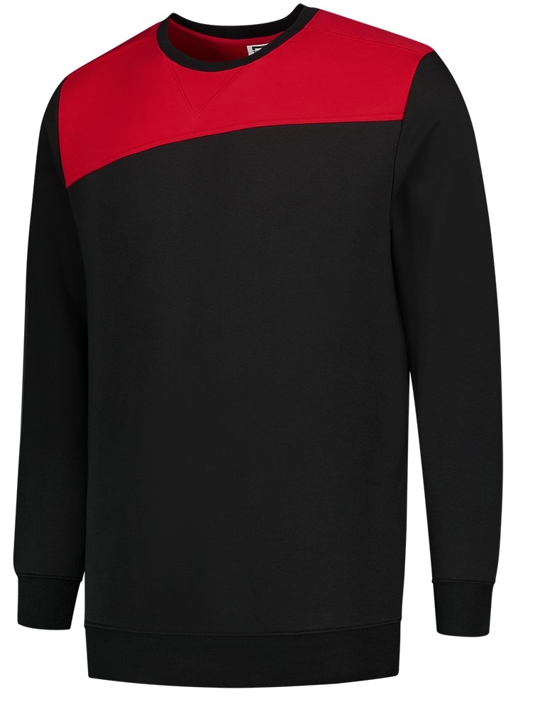 TRICORP-Jobwear, Sweatshirt Bicolor Basic Fit, 280 g/m², black-red