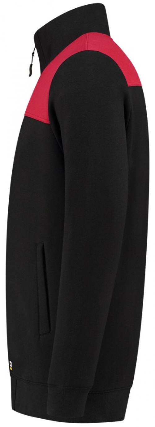 TRICORP-Kälteschutz, Sweatjacke Bicolor Quernaht, black/red