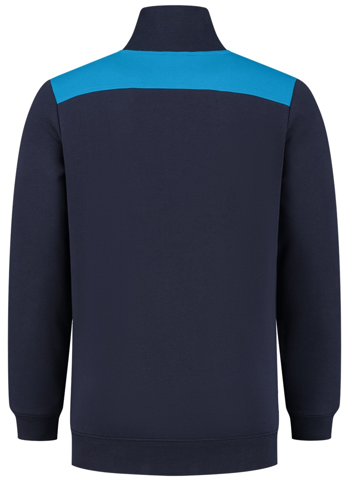 TRICORP-Kälteschutz, Sweatjacke Bicolor Quernaht, ink/turquoise
