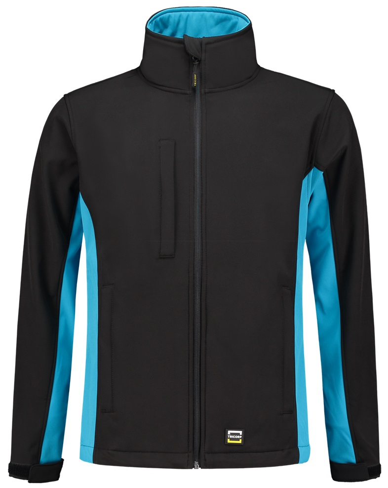 TRICORP-Kälteschutz, Softshell-Arbeits-Berufs-Jacke, Bicolor, 340 g/m², black-turquoise