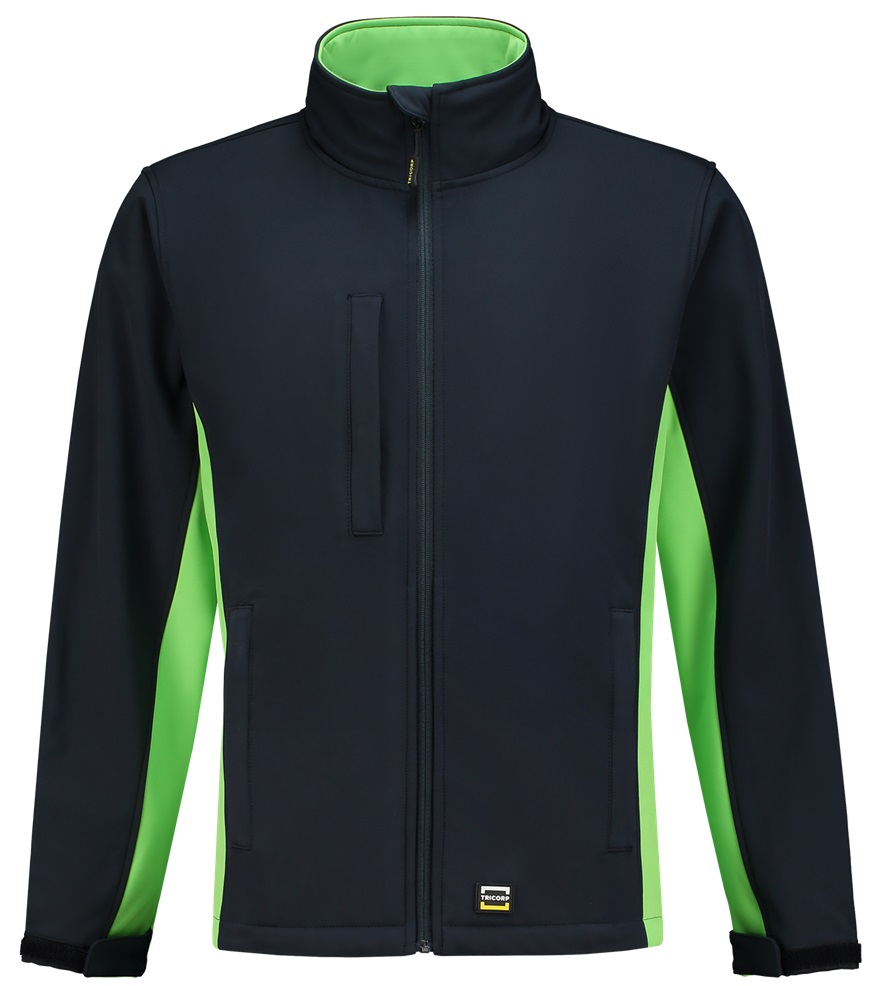 TRICORP-Kälteschutz, Softshell-Arbeits-Berufs-Jacke, Bicolor, 340 g/m², navy-lime
