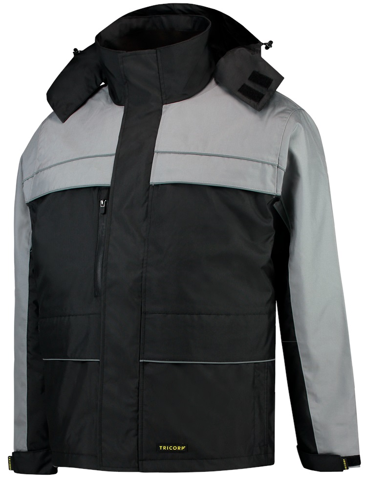 TRICORP-Kälteschutz, Winter-Arbeits-Berufs-Parka, Cordura-Besatz, Basic Fit, 200 g/m², black-grey