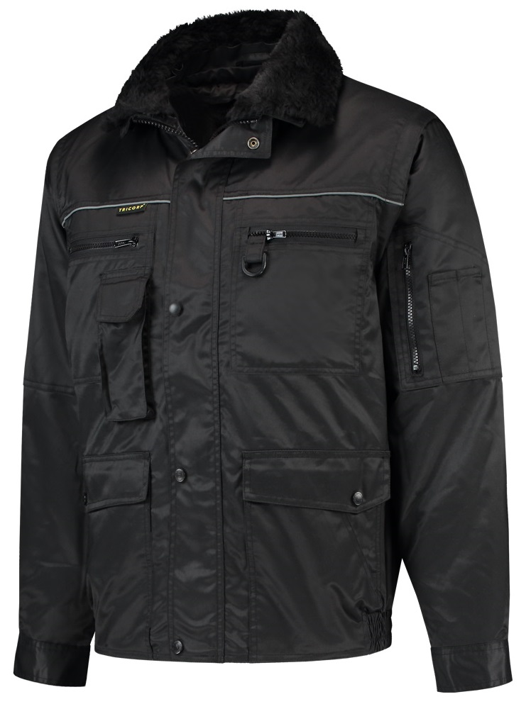 TRICORP-Kälteschutz, Kälte-Schutz, Winter-Arbeits-Berufs-Piloten-Jacke, Pilotenjacke Industrie, Basic Fit, 250 g/m², black
