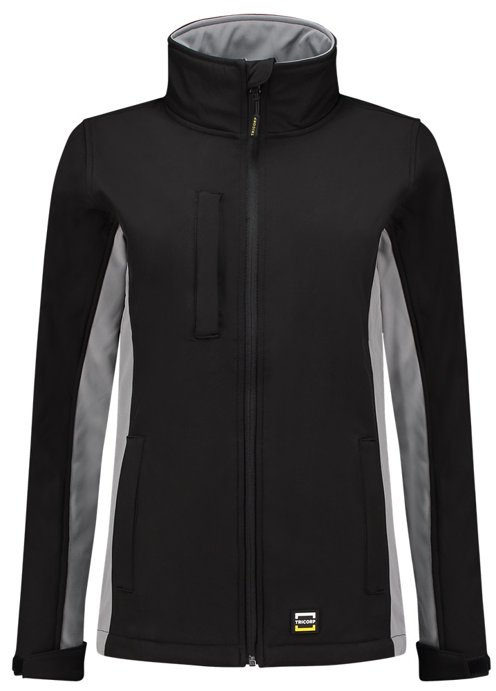 TRICORP-Kälteschutz, Damen-Softshell-Arbeits-Berufs-Jacke, Bicolor, 340 g/m², black-grey