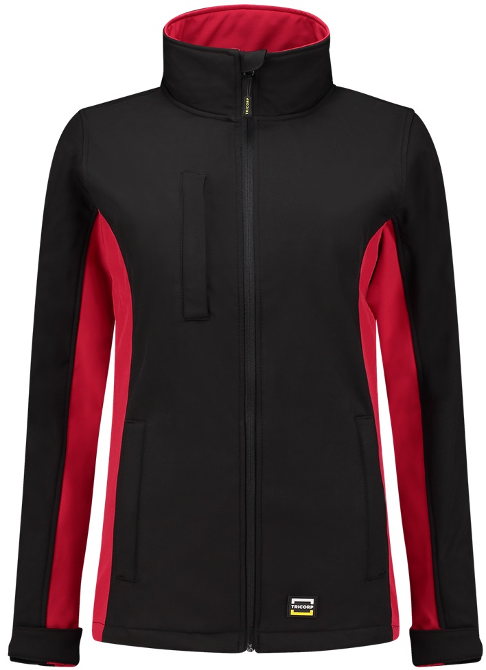 TRICORP-Kälteschutz, Damen-Softshell-Arbeits-Berufs-Jacke, Bicolor, 340 g/m², black-red



