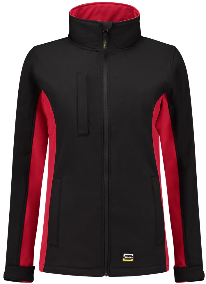 TRICORP-Kälteschutz, Damen-Softshell-Arbeits-Berufs-Jacke, Bicolor, 340 g/m², black-red