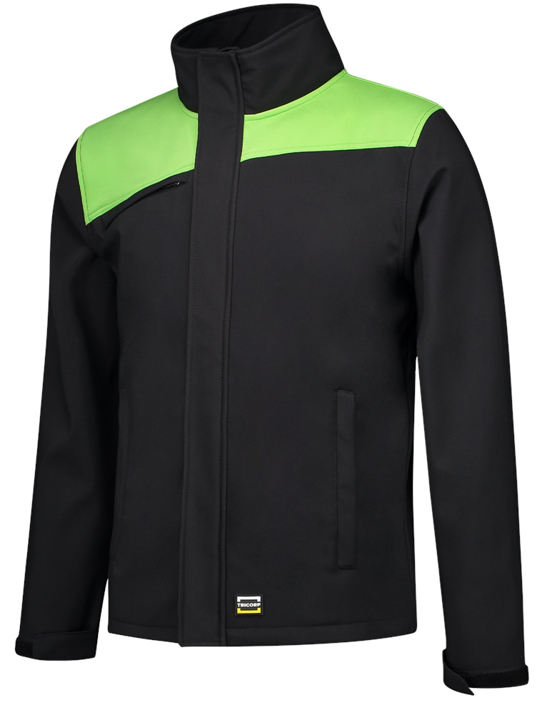 TRICORP-Kälteschutz, Softshell-Arbeits-Berufs-Jacke, Bicolor, Basic Fit, 340 g/m², black-lime