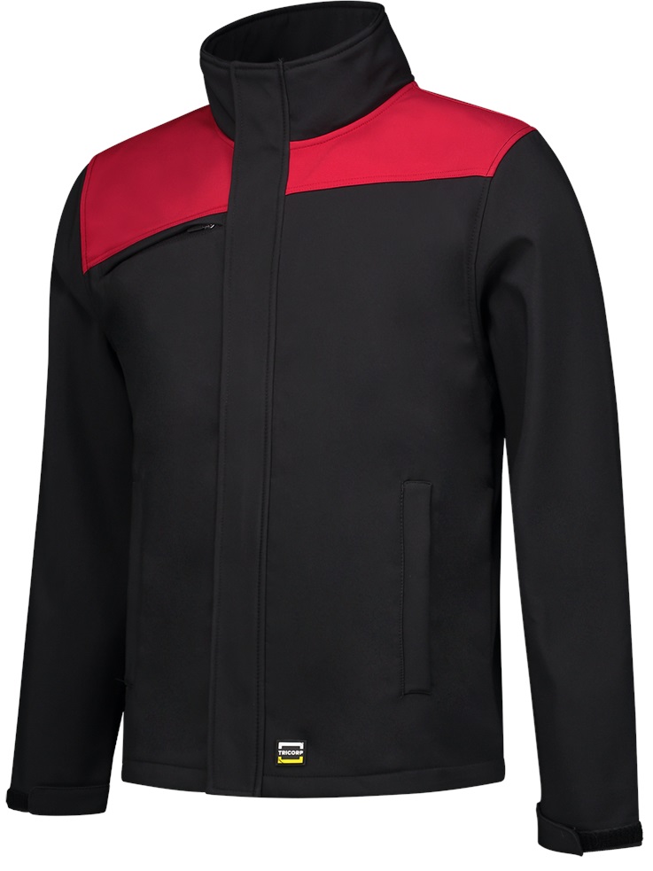 TRICORP-Kälteschutz, Softshell-Arbeits-Berufs-Jacke, Bicolor, Basic Fit, 340 g/m², black-red