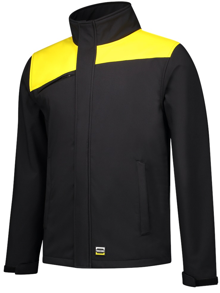 TRICORP-Kälteschutz, Softshell-Arbeits-Berufs-Jacke, Bicolor, Basic Fit, 340 g/m², black-yellow



